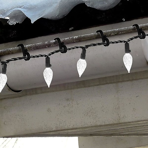 120 st Mini Plastrännor, Utomhus Ljuskrokar Klämmor, S-Klippkrokar På Bröllop Jul Halloween Trädgårdsträd Heminredning, Utomhus Strängljus