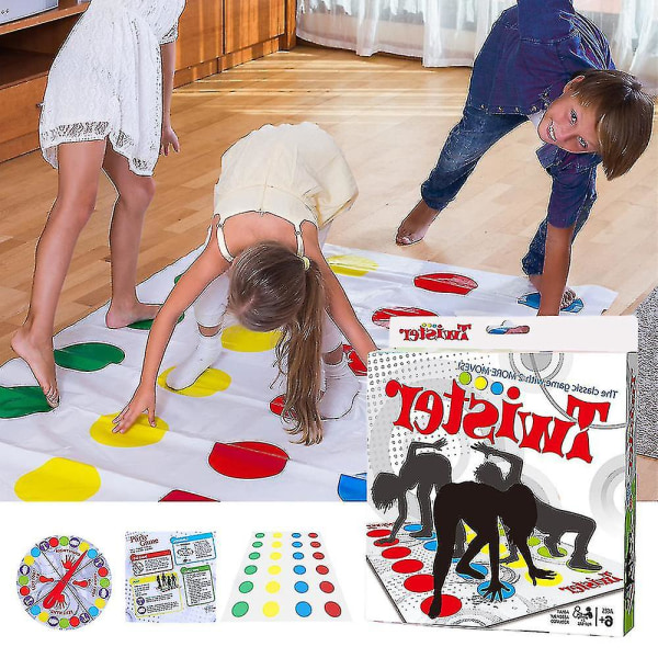 Klassinen Twister Game Party Playmat Vanhempien ja lasten lattiapeli Perheen moninpeli interaktiivinen lautapeli
