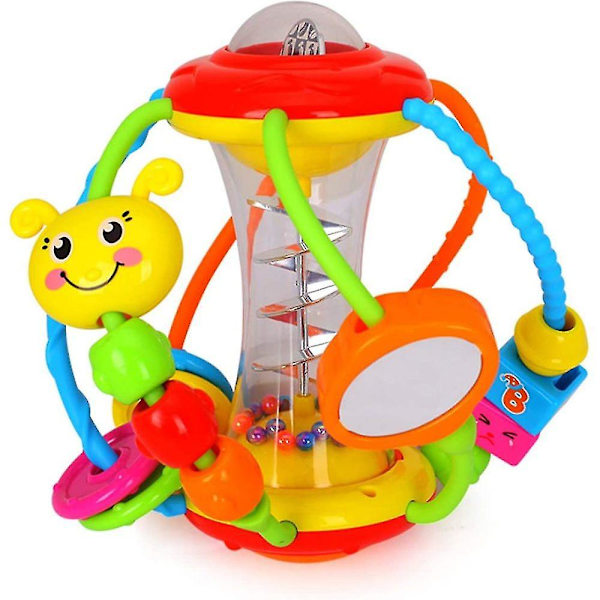 Baby leksaker 0-6 månader gammal baby mus leksak set aktivitetsboll, baby leksaker 6 månader gammal plus skakbord grepp rotation tidig utbildning lärande sensorisk leksak