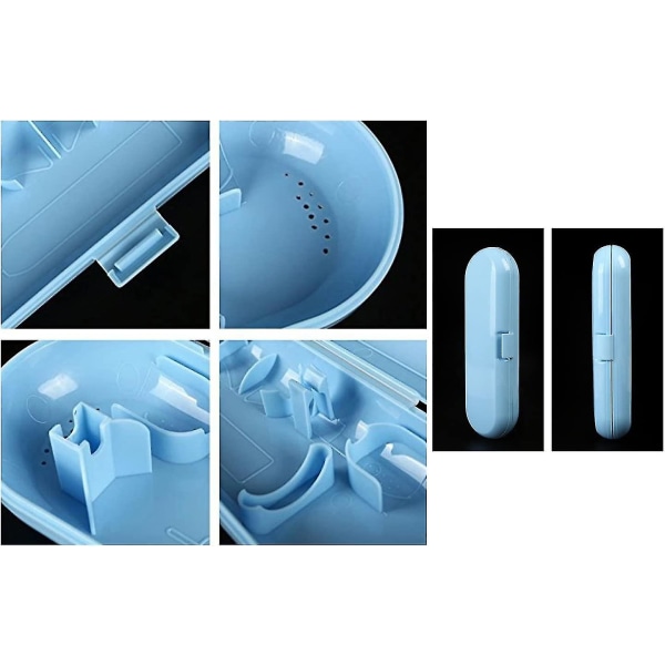 3 stykker reisebeskyttelsesdeksel for elektriske tannbørster og erstatningsbørstehode, reiseveske Tannbørsteboks for elektriske tannbørster - Hvit, B