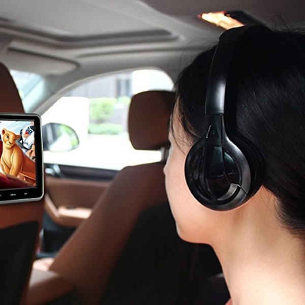 IR Trådløse Hodetelefoner For Bil DVD Spiller Nakkestøtte Video, On-Ear Infrarøde Hodetelefoner Headset U