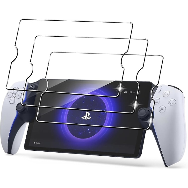 3 Pack Hd hærdet glas skærmbeskytter kompatibel med Playstation Portal, etui venligt, anti-ridse til Ps Portal