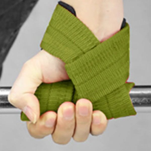 Tyngdlyftningsremmar - Nylon tyngdlyftnings handledsremmar för män och kvinnor grön