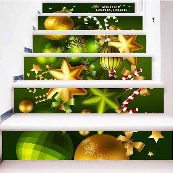 3D Julgran - 39.3 Tum X 7.08 Tum - 35 - Med Presentaskar Självhäftande Trappstegsdekaler Julfest Heminredning