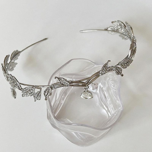 Bridal Rhinestone Headpiece Brudpannhuvudkedja (silver)
