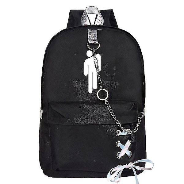 Billie Eilish Peripheral School Bag Casual Canvas Backpack Style A