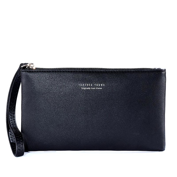 Læder pung med håndledsrem, clutch-pung, lille konvolut crossbody-tasker til kvinder
