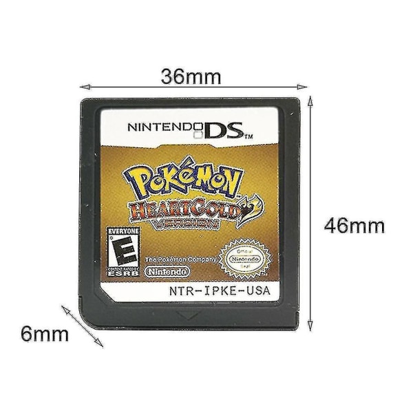 Koti Pelikortti Soul Silver Heart Kulta Kannettava Classic 3ds Dsi Ds Lite Nds