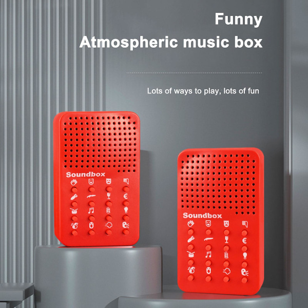 Klassisk rød lydmaskine Hilarious Novelty Prank Portable 16 Effects Noise