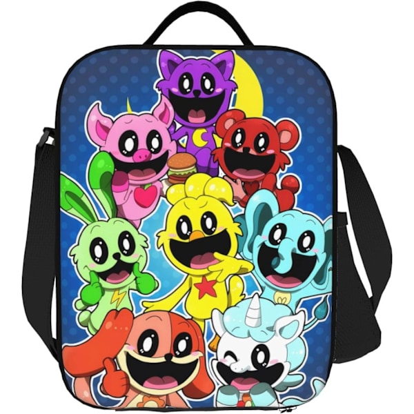 Game Time Chapter 3 Smiling Critters Skolväska Tredelad Set Student Ryggsäck（Stil 1）