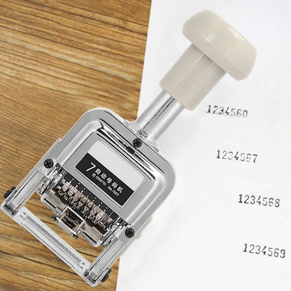 Numreringsmaskin Kontorsutrustning Skolmaterial Automatisk Transponering 7-numder Seal