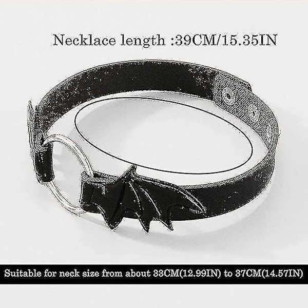 Gotisk flaggermus krage choker halskjede