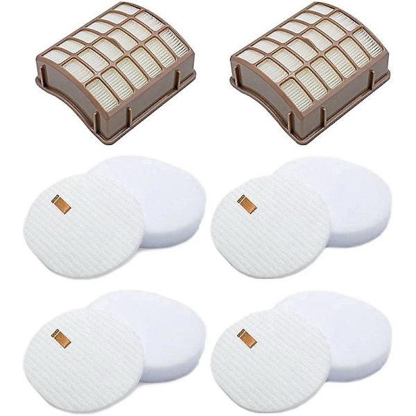 4 skum + 2 eftermotorfilter till Shark Navigator Professional Nv70, Nv71, Nv80, Nvc80c, Nv90, Nv95, Uv420 för Shark Rotator Professional Xl kapacitet
