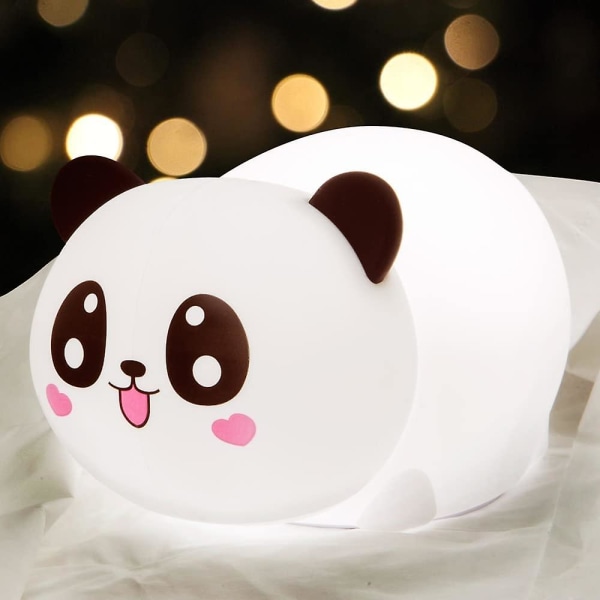 Panda nattlampa för barn, färgskiftande nattlampa för barn Pandalampa, Panda-rumsdekor för flickor Söt nattlampa, baby