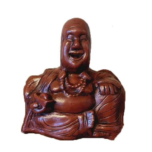 Buddha Flip, Buddha Ornament, Mellanfingerskrattande Buddha staty