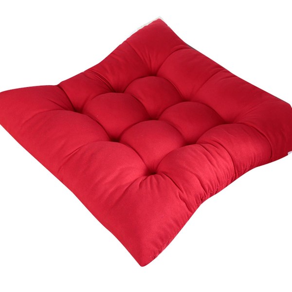 Fyrkantig stolskudde Halkfri Bekväm varm sits golvkudde för hem (stor röd)