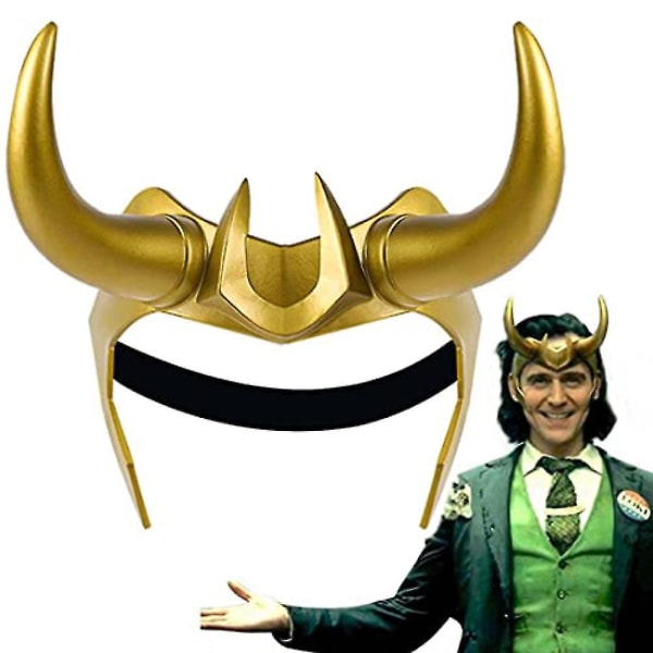 Loki Crown With Horns Superskurkhjälmar Maskeradrekvisita