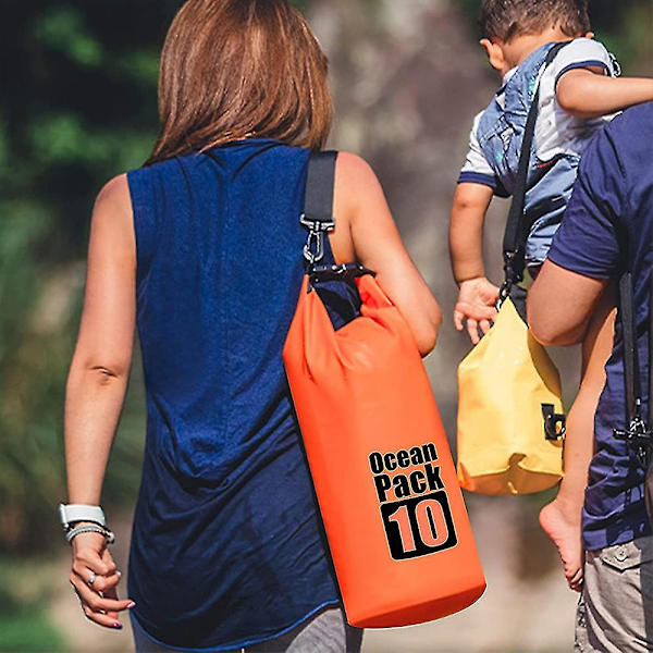 Flydende Vandtæt Tørrpose 10l, Roll Top Tørrpose Holder Udstyr Tørt Til Kajak, Rafting, Bådsejlads, Svømning, Camping, Vandring, Fiskeri, Strand