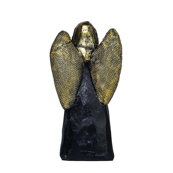 Ängel Skulptur Presenter Harts Hantverk Hem Vardagsrum Entré Dekoration Ornament Skulptur Dekoration（SCS-R069-B，svart）