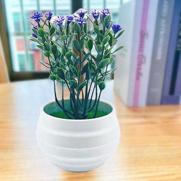 Konstgjord växt dekorativ färskhållande plast prydnads mini gladiolus falsk krukväxt heminredning（Vit）