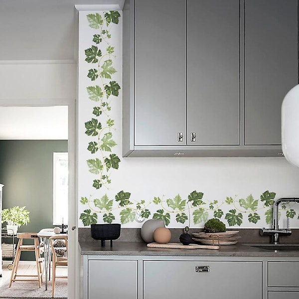 Väggdekaler med vita blommor, grenar, blommiga väggdekaler för sovrum, vardagsrum, TV-väggkonst, heminredning