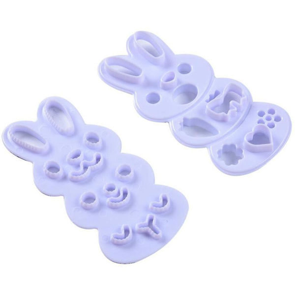 Liten Risbollform Set, Söt Cartoon Mönster DIY Sushi Bento Nori Risform