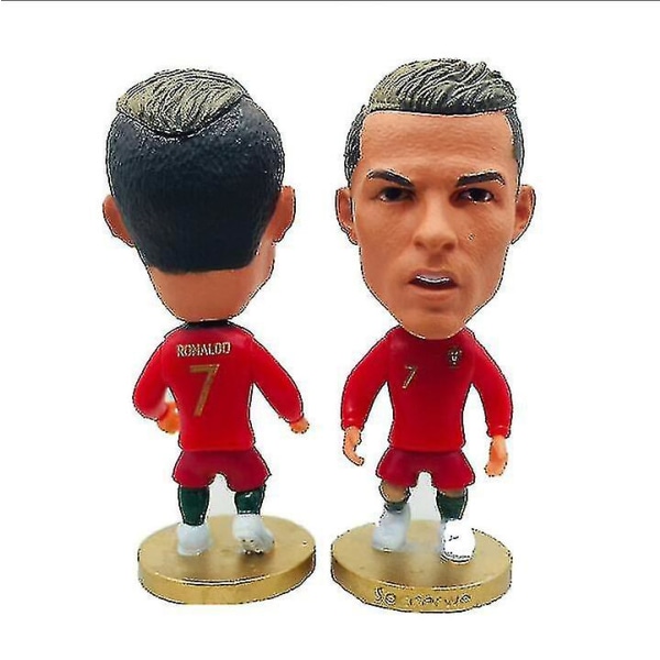Bimirth Soccerwe Høyde Fotball Stjernedukke Portugal Ronaldo Figurer Rød