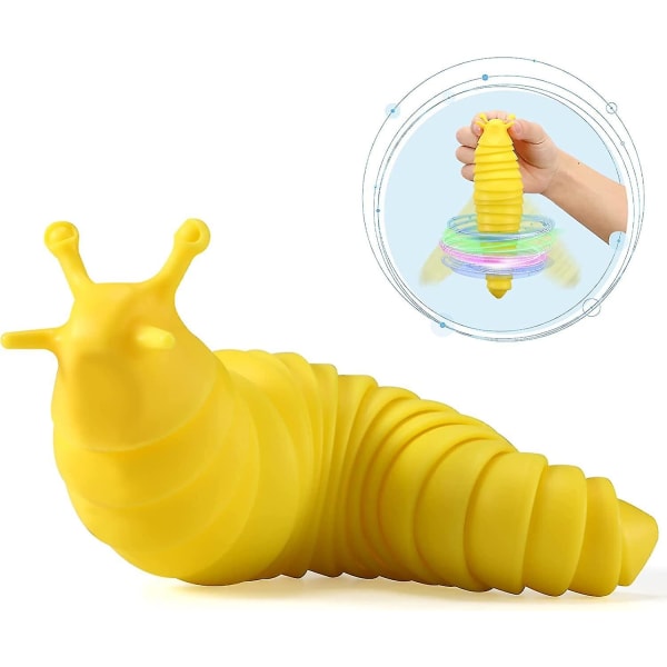 Tiktok Explosion Slug Dekompressionslegetøj Fidget Slug Vent Pop It Slug Dekompressionslegetøj（gul）