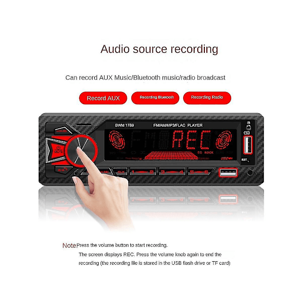 4-kanals 60w Bluetooth-bilradio Bil Mp3-spelare Plug-in U-skiva Bilradio med intelligent Ai-röst