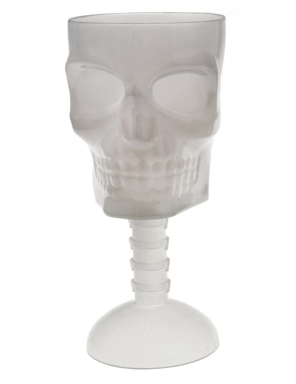 Fosforescerande skalle-glas 18 cm
