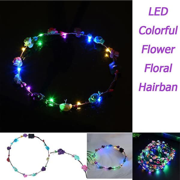 2 st Luminous LED Blomsterdiadem