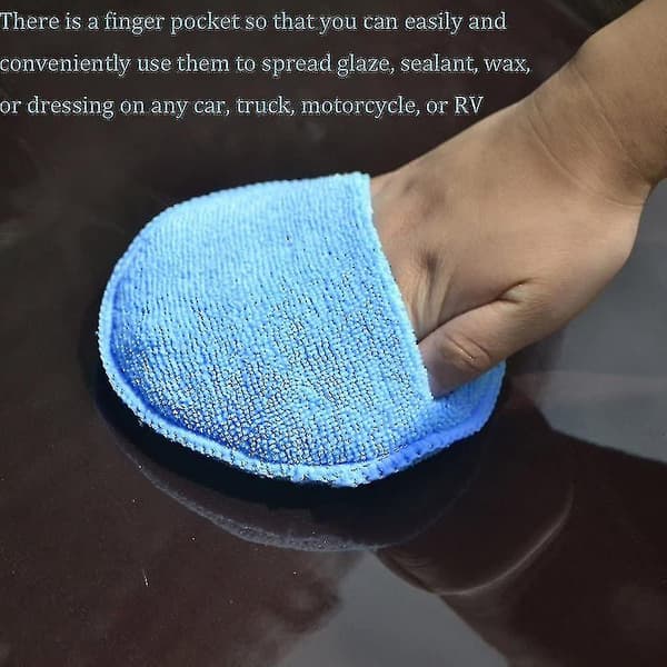 5-pak Mikrofiber Voksapplikator, Ultrabløde Mikrofiber Voksapplikator Pads Wit