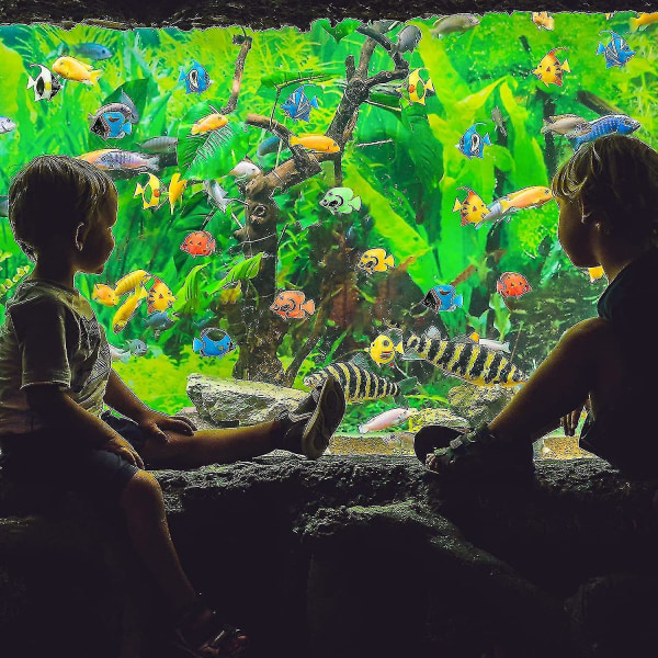 20 st Konstgjorda rörliga fiskar Plast Flytande fiskar Hög simulering Realistisk fiskprydnad Akvariumdekorationer för akvarium (slumpmässig stil)