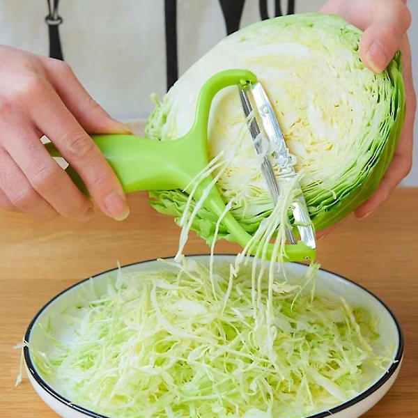 Rostfri grönsaksskärare Skalare Grönsakshackare Chip Multifunktionell Sallad Frukt Kökstillbehör Köksredskap（pingkou-02）