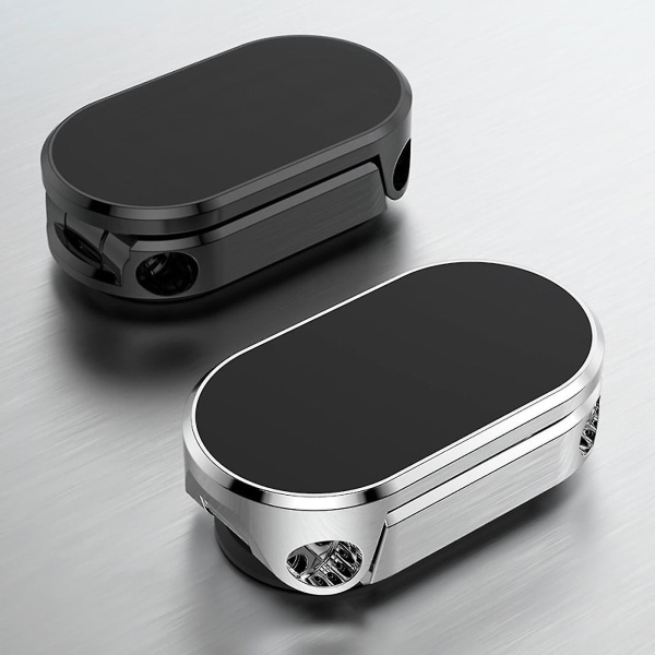 Universal 360 rotasjons magnetisk telefonholder Sammenleggbar bilmonteringsstativ Dashboard 2023（Sort）