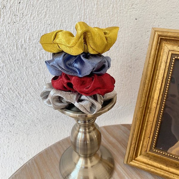 Wabjtam Large Premium Velvet Hair Scrunchies Hårbånd for kvinner eller jenter Hårtilbehør med gavepose, flott gave til høytider