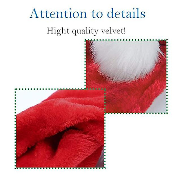 Plush Tomtehatt för Barn. Beaniehatt Röd och Vit Kostym för Julfest Juldekoration för Barn, Röd och Vit Hatt