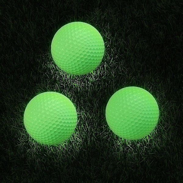 12-pack lysande golfbollar, lysande nattgolfbollar, lyser i mörkret, bästa slagturnering, fluorescerande golfboll, långvariga ljusa lysande bollar