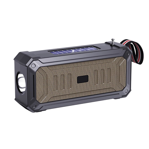 Solardriven Bluetooth-högtalare Bärbar utomhushögtalare med Bluetooth med multifunktionell utomhusficklampa Stereoljud med bas Hem Trådlös högtalare