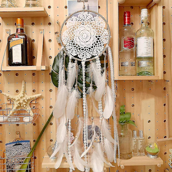 20 stycken metalldrömfångarringar, hoops, stål hantverk silverringar för hantverk, macrame och andra DIY (haoyi)