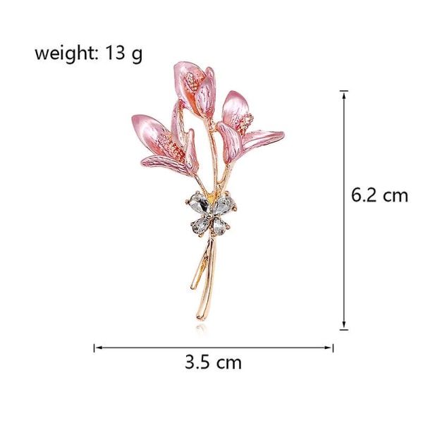 Unik Flower Broche Pin til kvinder - Elegant Flower Pin Eternal Orchid
