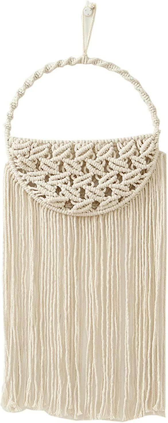 Handgjord vävd väggbonad drömfångare, macramé väggbonader vävd gobeläng