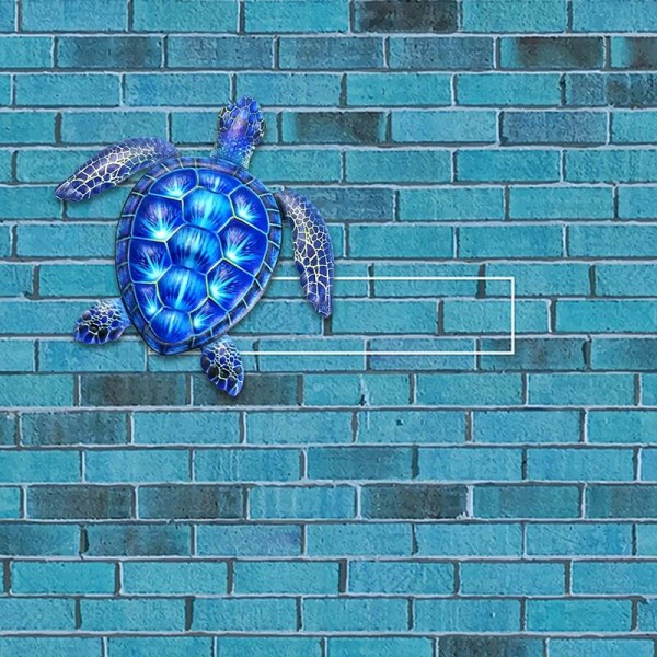 Sköldpadda i metall, väggdekoration för utomhusbruk, heminredning, hängande  havsskulptur för uteplats, pool, trädgård, vardagsrum eller badrum (blå)  bee9 | Fyndiq