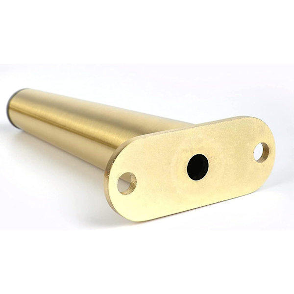 Möbelstöd i rostfritt stål - Korta metallben för soffa, plana bordsben för DIY-kaffebord - Guld (25 cm/9,8 tum)