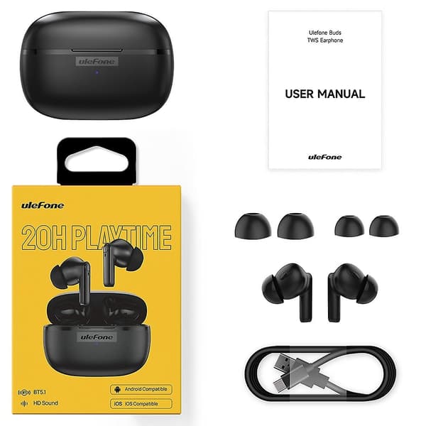 Ulefone Buds Bluetooth -kuulokkeet (musta)