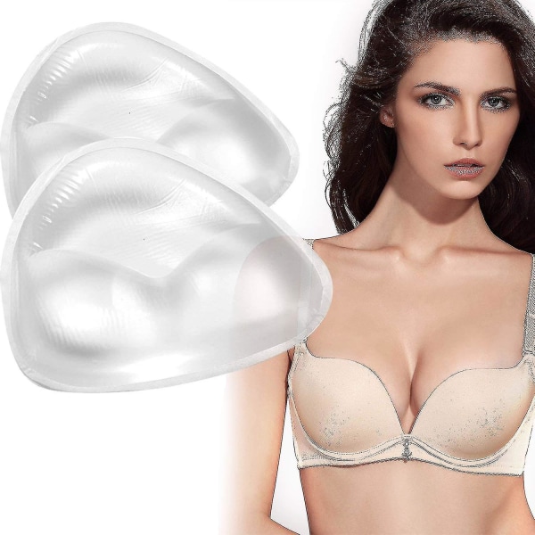 Silikon-BH-inlägg, Clear Gel Vattentäta Enhancers Push Up-bröstinlägg BH-kuddar för baddräkter och bikini