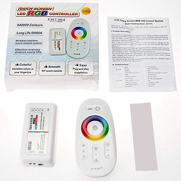 Rf Led Fjärrkontroll 2.4ghz Trådlös Rf Touch Led Rgb Dimmer Controller För 5050 3528 Rgb Ljus