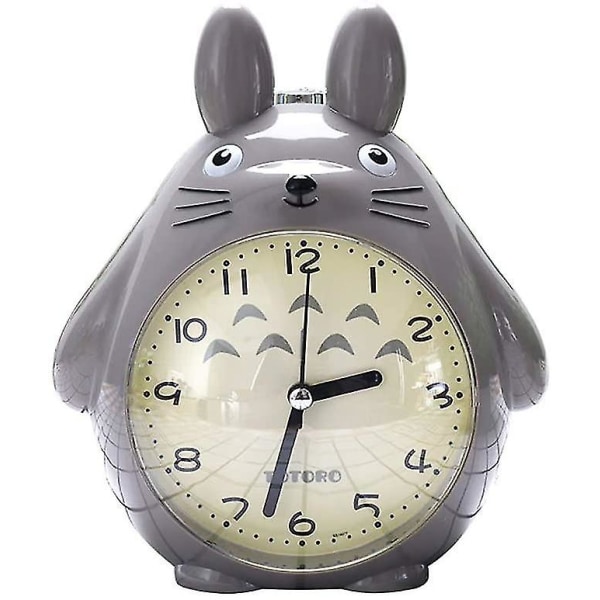 Wekity For Totoro-tema, snooze-funktion Tyst och led nattljusklockor Bästa presenten för barn tonåringar och vän, grå