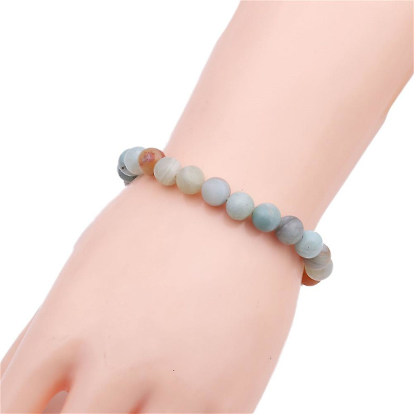 WABJTAM Naturlig ädelsten Halvädelsten Reiki Healing Kristaller Handgjorda 8mm Runda Pärlor Stretch Armband