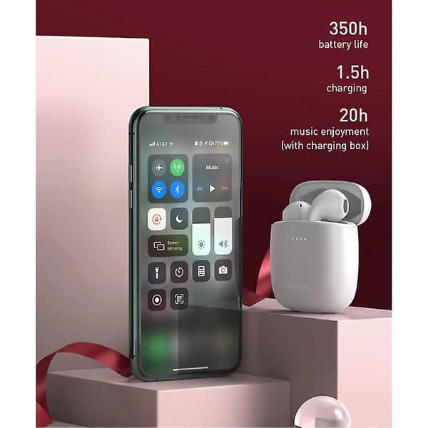 Baseus Encok W04 Trådlösa Öronproppar - True Touch Control TWS Bluetooth 5.0 Öronproppar Öronproppar Svart